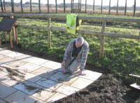 Bandstand Project - laying the paving slabs